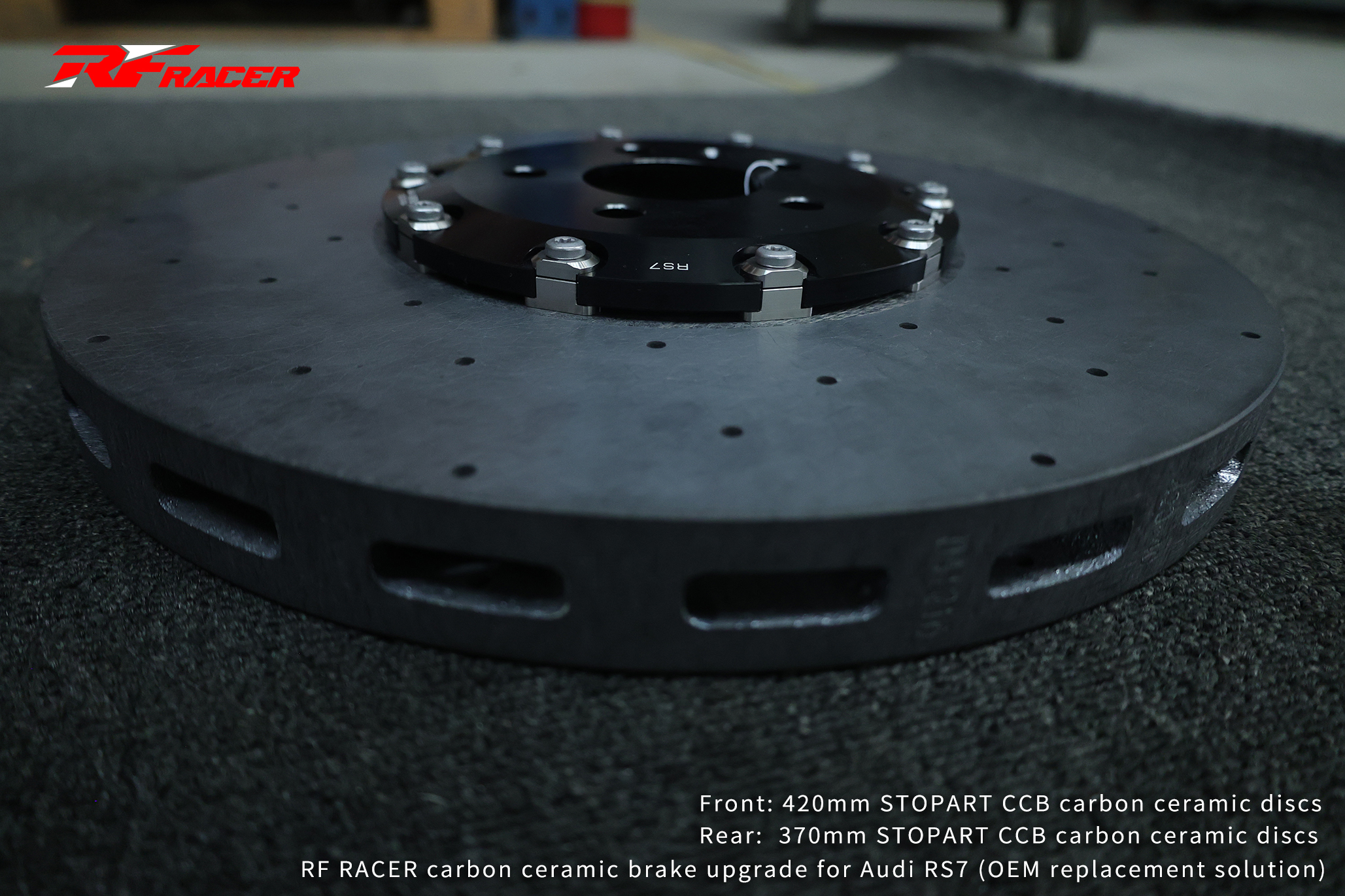 奥迪 RS7 刹车升级 | 前420后370碳陶盘原厂替换方案 - 锐迪凡 RF RACER