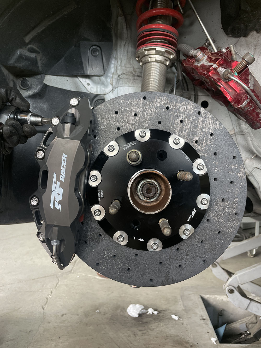 飞度GK5刹车升级 | RF420SM竞技卡钳+碳陶盘套装 - 锐迪凡 RF RACER