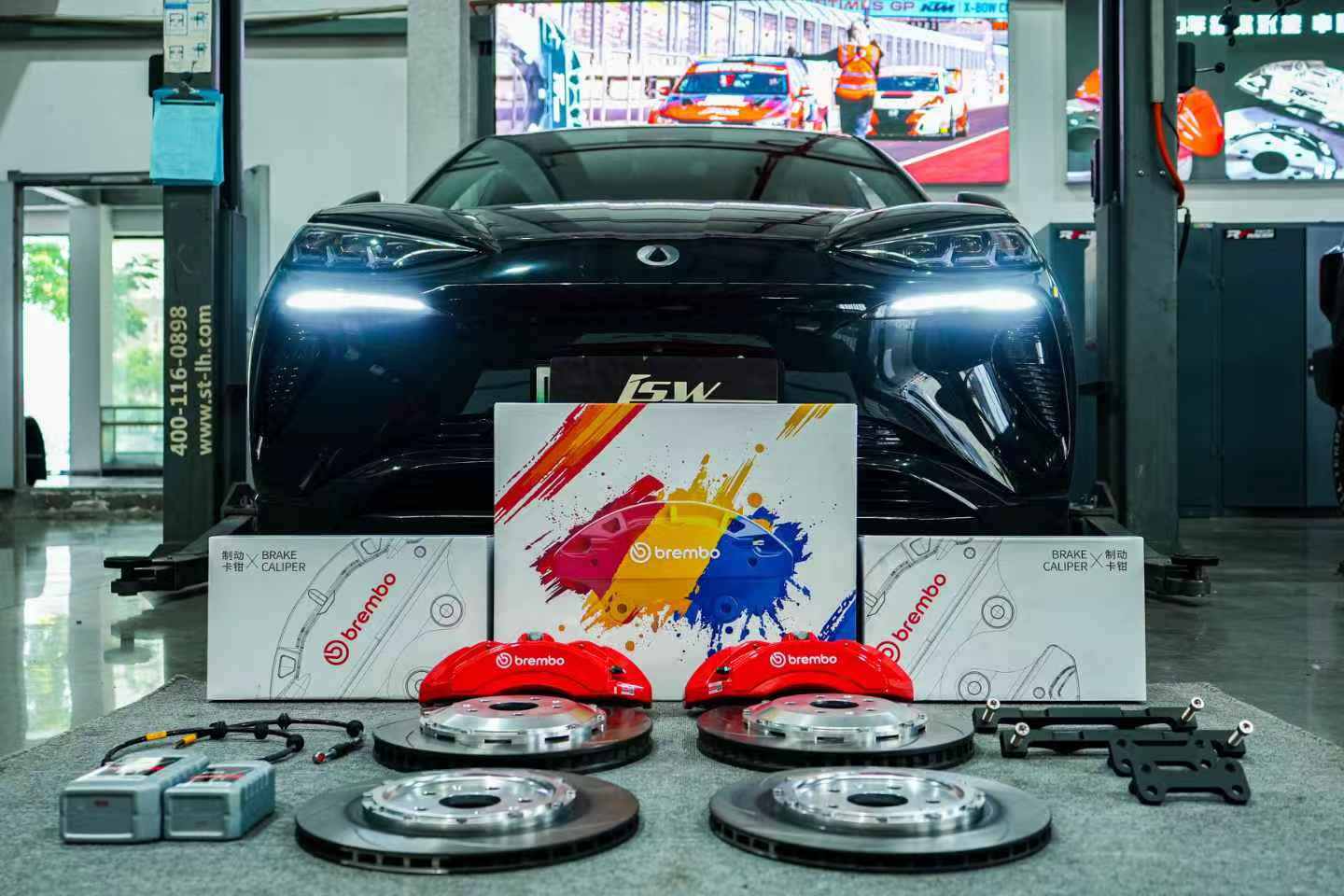 雷克萨斯ES底盘制动升级工程档案：前轮锐迪凡（RF RACER）RF638大六活塞卡钳系统级适配方案